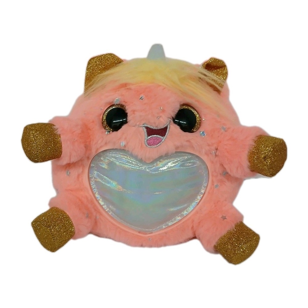 Zuru Rainbocorns Fairycorn Plush Fairy Wings Glitter Heart Peach Gold 10" #Toy20